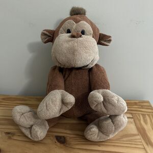 Animal Adventure Brown Monkey Plush Floppy Stuffed Animal Side Ears 18"
